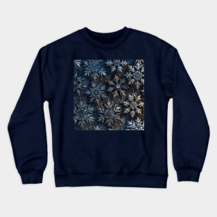 Ice crystals snowflakes pattern Crewneck Sweatshirt